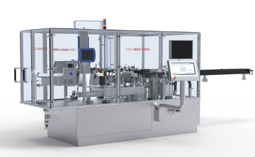 Rotuladora automática - EOM1025 - Bausch + Ströbel Maschinenfabrik Ilshofen GmbH+Co. KG - para a indústria farmacêutica / contínua