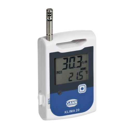 Registrador de dados de temperatura e umidade - Klima 20 - GANN Mess- u. Regeltechnik GmbH - USB / com display LCD / programável