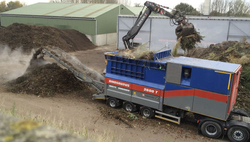 Moinho de pré-moagem para resíduos - DINOSAURUS 2600T - Rentec - para resíduos misturados / para resíduos orgânicos / com rotor