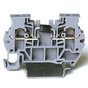 Borne para trilho DIN - 5274101 - Morsettitalia - de mola / de passagem / cinza