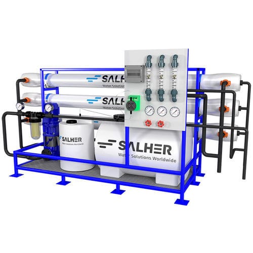 Estação de tratamento automática - PUR-MAXIRO series - Salher - com produção de água desmineralizada / de água / móvel