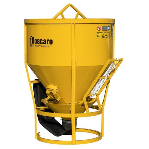 Caçamba de concreto cônica - CT series - Boscaro s.r.l. - com tubo de esvaziamento
