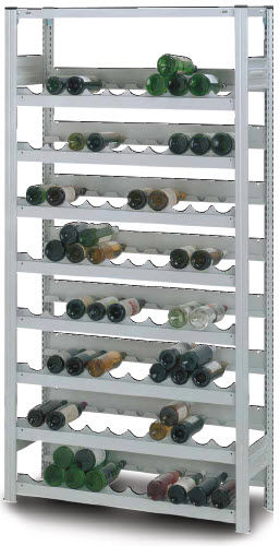 Sistema de armazenamento monofrontal - max. 300 kg | ORION PLUS - Hofe Regalsysteme - para cargas leves / para garrafas