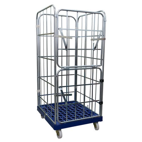 Container aramado com rodas multiusos - MRP 070816-4S - Arcawa GmbH - 4 painéis / de tela metálica / com base em plástico