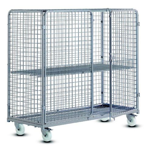 Grande container aramado com rodas 4 painéis - SRC150617-L - Arcawa GmbH - de tela metálica / antifurto