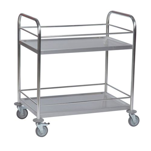 Carrinho de serviço - AKM 60357 - Arcawa GmbH - em aço inoxidável / 2 níveis / multiuso