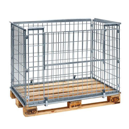 Aro para palete dobrável - PA120808-1K12 - Arcawa GmbH - em tela metálica / compacto
