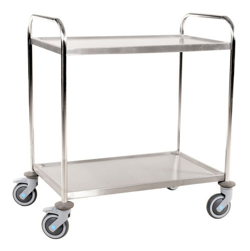 Carrinho de transporte - AKM 60354-S - Arcawa GmbH - em aço inoxidável / 2 níveis / com plataforma