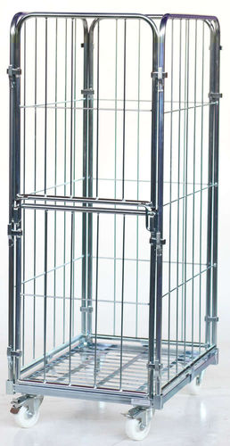 Container aramado com rodas multiusos - MR 060815-4S - Arcawa GmbH - 4 painéis / de tela metálica