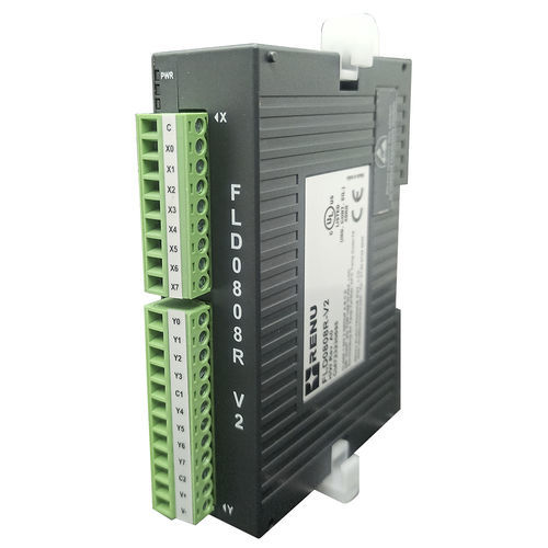 Módulo de expansão digital - FLD-0808R-V2 - Renu Electronics GmbH - 8 entradas digitais / 8 saídas de relé / para trilho DIN