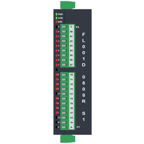 Módulo E/S 8 entradas digitais - FL001D-0808R-S1 - Renu Electronics GmbH - digital / ModBUS RTU / RS485