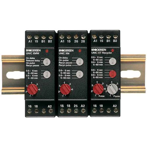 Relé temporizador eletrônico - X-Timers - Brodersen Systems - multifuncional / para trilho DIN / para uso geral