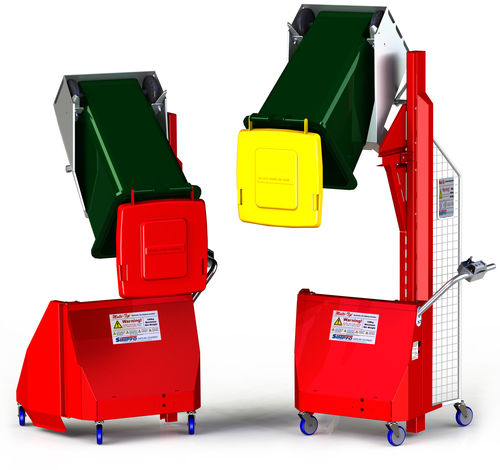 Elevador tombador de lixeira - 80 - 140 l, 1 200 - 1 600 mm | Multi-Tip® - Simpro Handling Equipment
