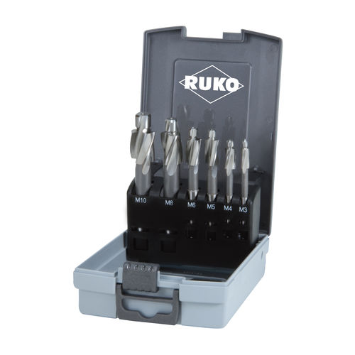 Rebaixador de furos inteiriço - 102450RO - RUKO GmbH Präzisionswerkzeuge - para rosquear / de rebarbagem / HSS