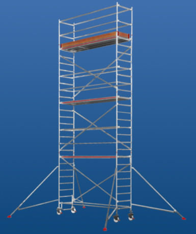 Torre de andaime móvel - 6371 series - European Special Ladders, S.A. (ESLA) - para fachada / modular