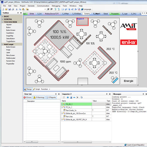 Software de monitoramento - DetStudio  - AMiT, spol. s r.o. - de programação / de desenvolvimento / de design