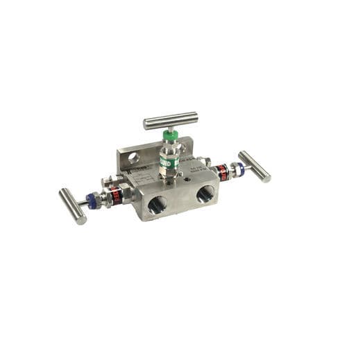 Distribuidor manifold de 3 vias - M1BA - Redfluid SL - em aço inoxidável / com rosca / flangeado