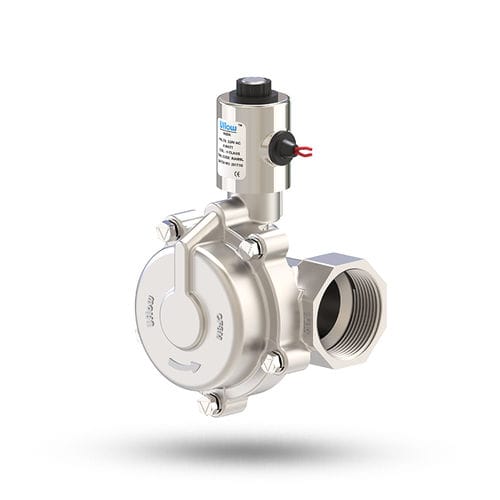 Válvula solenoide de pistão - HCP series  - UFLOW AUTOMATION - de ação indireta / de 2 vias / NF