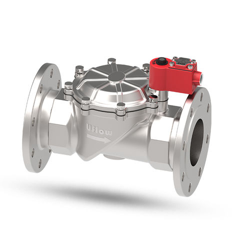 Válvula solenoide de ação indireta - PCNF FLP series - UFLOW AUTOMATION - de 2 vias / NF / para água