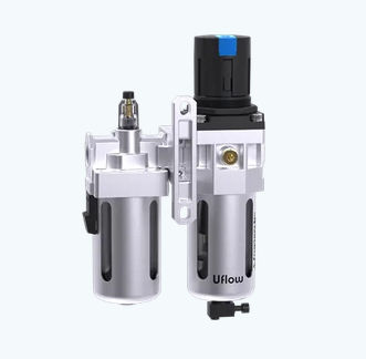 Filtro regulador e lubrificador de ar comprimido - PD-FR series - UFLOW AUTOMATION - de pressão / em alumínio / em aço