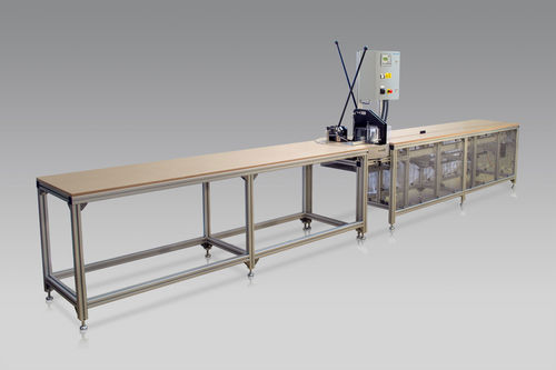 Máquina de corte com faca - Metzner Maschinenbau GmbH - para calha DIN / controlada por CLP / rotativa