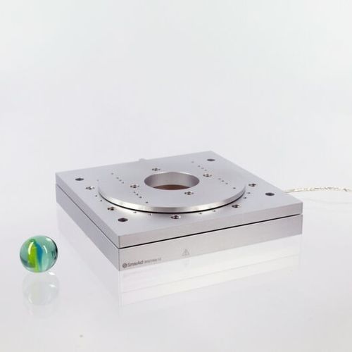 Mesa de coordenadas com base giratória - SR-9219C - SmarAct GmbH - de alumínio / compatível com vácuo / em malha fechada