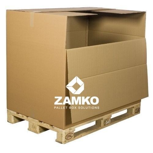 Caixa-palete em cartão - KAN.e80.F - ZAMKO - de transporte / dobrável / com laterais rebatíveis