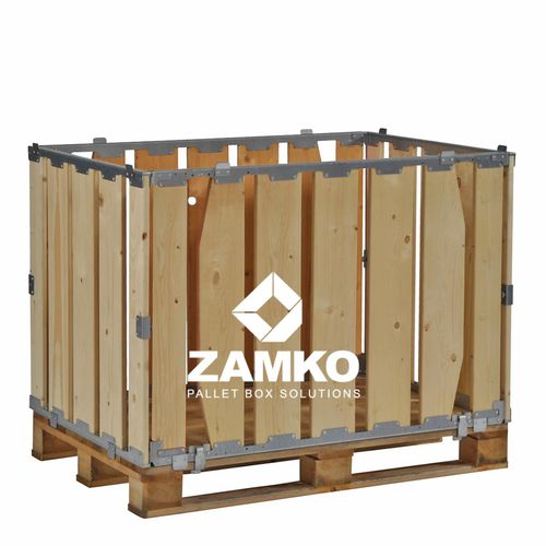 Caixa-palete em madeira - MPB.e70.P - ZAMKO - de armazenamento / para peças pequenas / empilhável