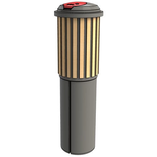 Lixeira em material plástico - ZBin 300 - Zweva Rotomoulding NV - enterrada / para resíduos urbanos / com tampa