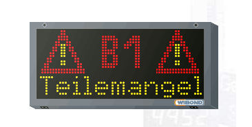 Display matriz de pontos - WIBOND Informationssysteme GmbH - gráfico / 10 mm entre pixels / de informação