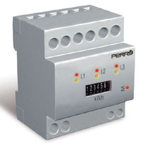 Medidor de energia elétrica trifásico - PERRY ELECTRIC - para trilho DIN