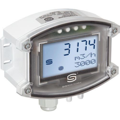 Medidor de vazão piezorresistivo - PREMASREG 7161-UW LCD - S+S Regeltechnik - volumétrico / para ar / 0–10 V
