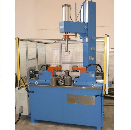 Máquina de grampear semiautomática - SMM-200 - Sheet Metal Men s.r.l. - para filtros de óleo / de filtro de ar