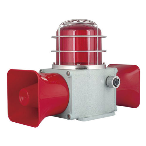 Sirene com luz LED - HDSLD-135 - MA Safety Signal Co.,Ltd. - tipo corneta / eletrônica / para uso intensivo