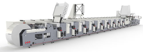 Impressora flexográfica em linha - EXL - MPS Systems - de 8 cores / de etiquetas / com secagem por ar quente