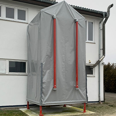 Silo com fundo cônico - MAXI - SILOTEC - flexível / para granulados de madeira / para serviço exterior