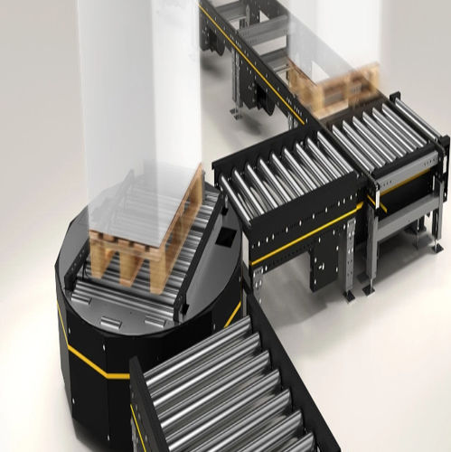 Transportador para paletes - PM 97 series - Interroll - de rolos / horizontal / de movimentação