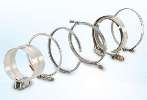 Abraçadeira para mangueira em aço inoxidável - Mercury Products - tipo T / flexível / segundo especificação