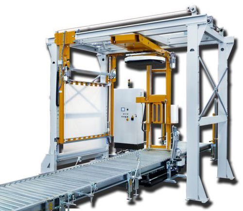 Envolvedora com plataforma giratória - BL Mediterraneo S.r.l. - automática / de paletes / com transportador contínuo