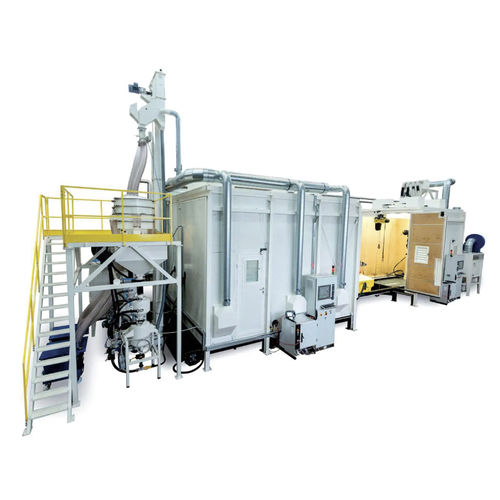 Máquina de shot peening robótica - AR series - FerroECOBlast - com mesa giratória / para metais