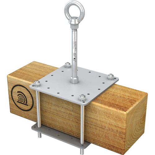 Ponto de ancoragem antiqueda em aço inoxidável - ABS-Lock X-Klemm - SafetyConcept s.a. - para madeira
