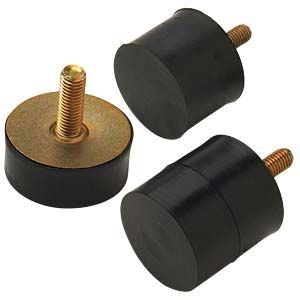 Isolador de vibração cilíndrico - V12Z02MMB series - Advanced Antivibration Components - em elastômero / em aço / com rosca