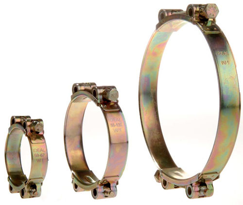 Abraçadeira para mangueira em aço inoxidável - IDEAL AUTOMOTIVE AND HOSE CLAMPS - tipo T / dupla / para cargas pesadas