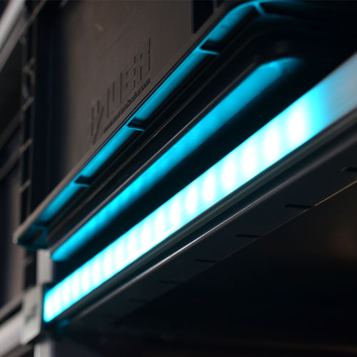 Sistema de classificação e distribuição para logística - Pick-by-Light LED Leisten - CAPTRON - por cores / manual / para movimentação