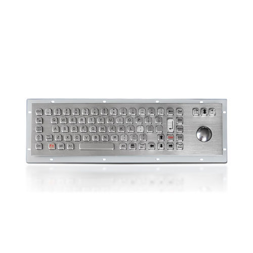 Teclado embutido - K-TEK-A392-OTB-DWP - Key Technology China Limited - mouse integrado com 3 teclas / 75 teclas / com trackball