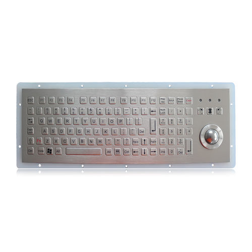 Teclado embutido - K-TEK-B312-MTB-KP-FN-DWP - Key Technology China Limited - com tecla Fn / mouse integrado com 3 teclas / 107 teclas