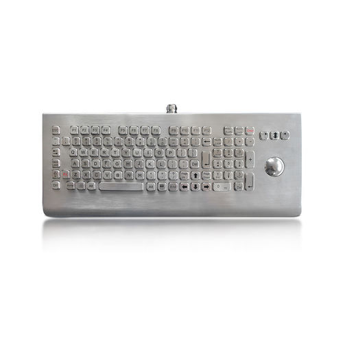 Teclado de mesa - K-TEK-A420-OTB-KP-FN-MDT-DWP - Key Technology China Limited - com tecla Fn / mouse integrado com 3 teclas / 102 teclas