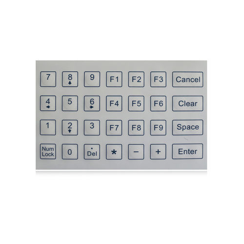 Teclado numérico compacto - K-TEK-D159KP-28  - Key Technology China Limited - 28 teclas / embutido / de membrana
