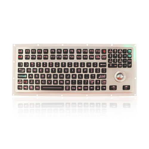 Teclado embutido - K-TEK-M360-25-OTB-KP-FN-BL-DWP - Key Technology China Limited - com tecla Fn / mouse integrado com 2 teclas / 116 teclas