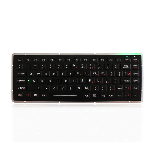 Teclado embutido - K-TEK-M270-FN-BL-NV-151B-DWP - Key Technology China Limited - com tecla Fn / 86 teclas / náutico
